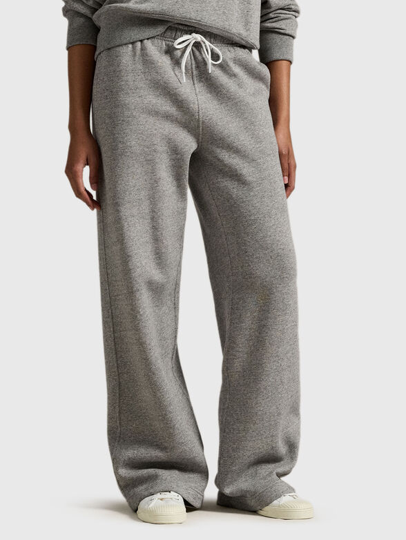 Drawstring wide leg tracksuit bottoms - 1