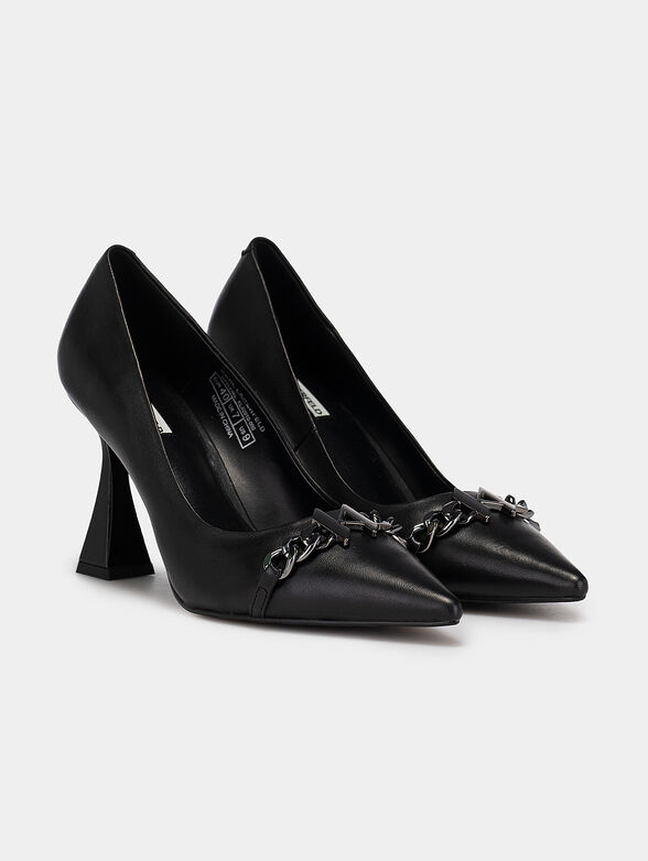 DEBUT KL CHAIN COURT black heeled shoes - 2