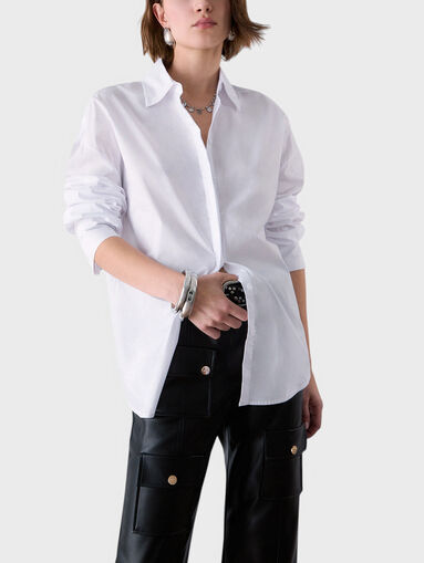 Cotton shirt with a design detail on the back - 4