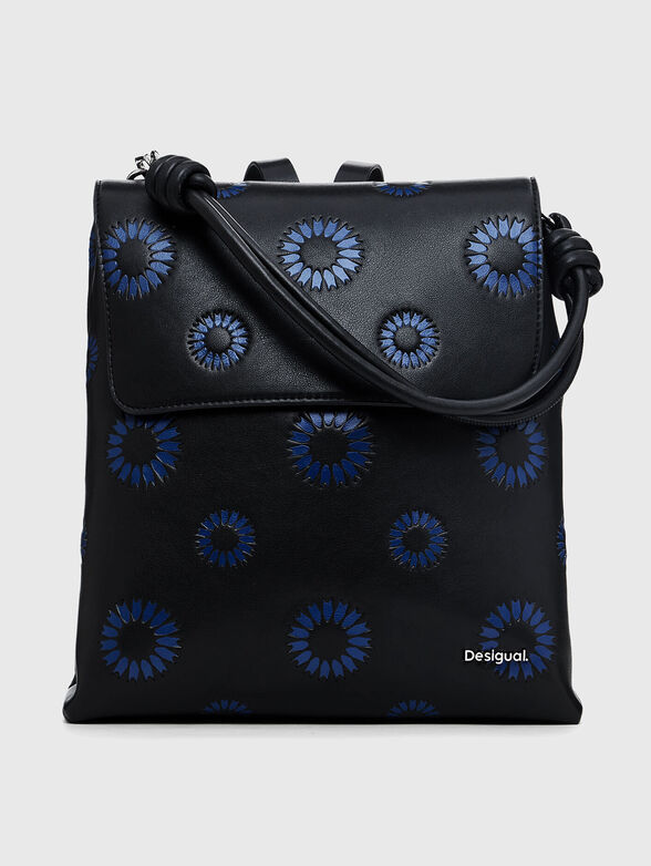 Black backpack with contrasting details - 1