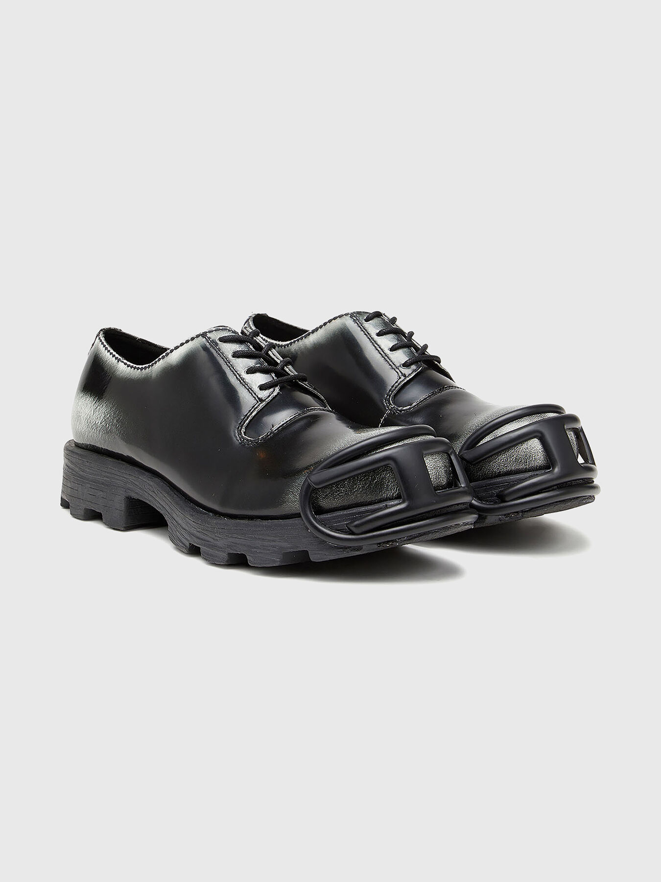 HAMMER D-HAMMER leather shoes with accent logo brand DIESEL