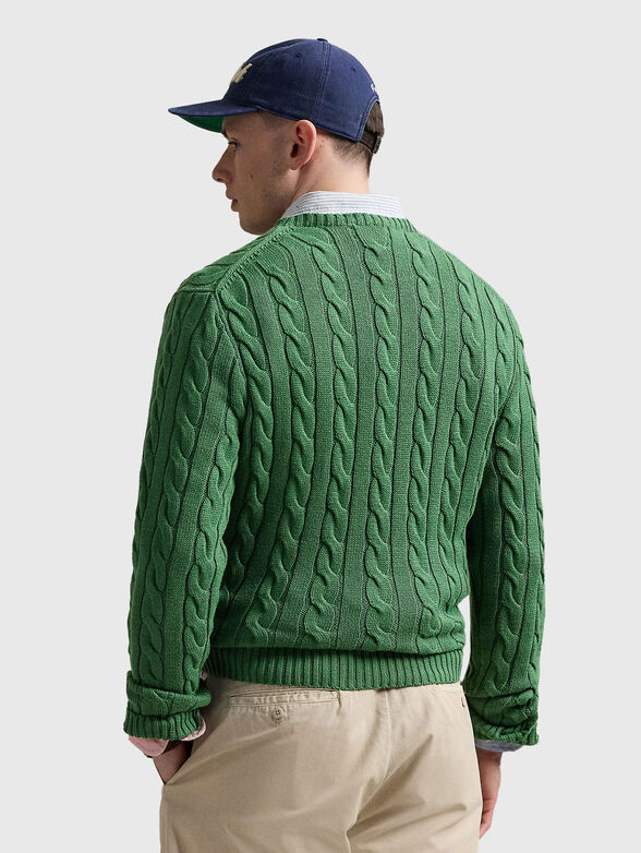 Knitted sweater with logo embroidery - 3