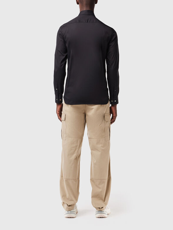 Black cotton poplin shirt - 3
