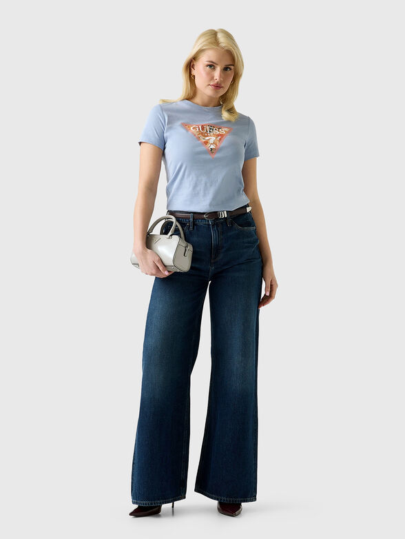 Blue T-shirt with triangular logo - 2