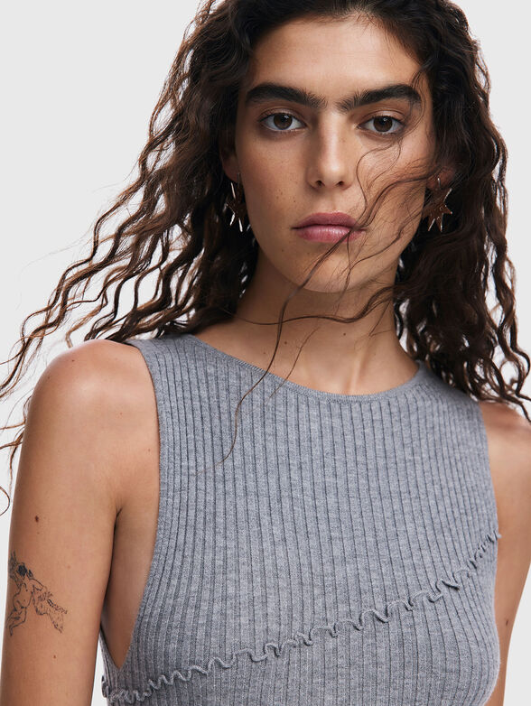 Ribbed long dress - 5