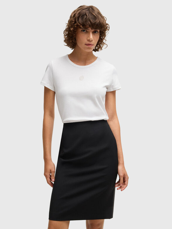 Cotton T-shirt with logo detail - 1