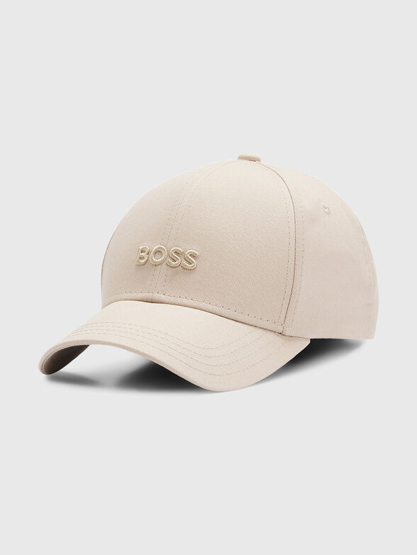 Beige hat with contrasting logo - 4