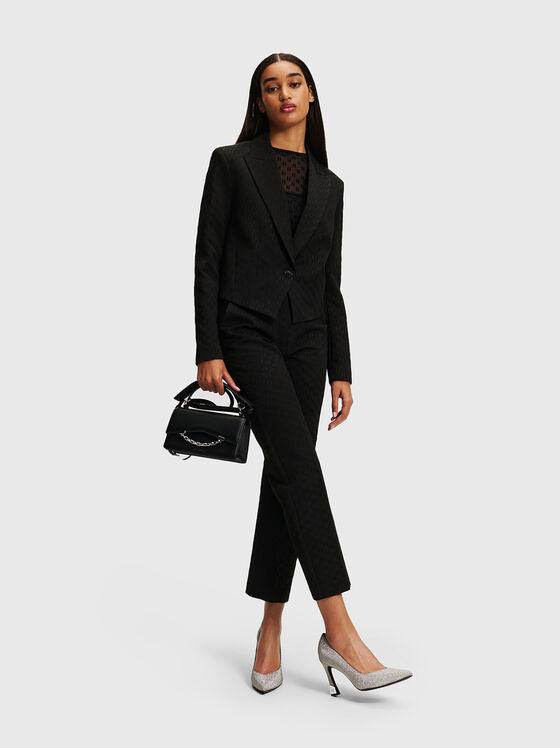 Monogram cropped blazer - 2