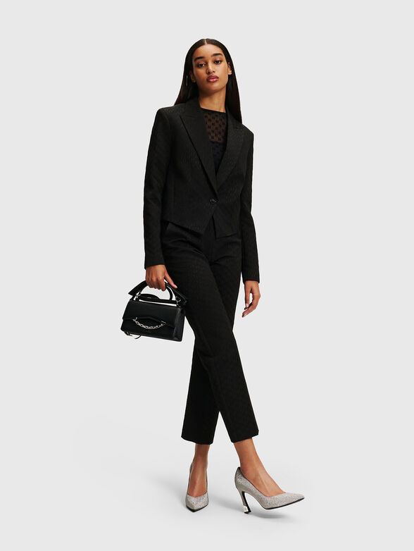 Monogram cropped blazer - 2