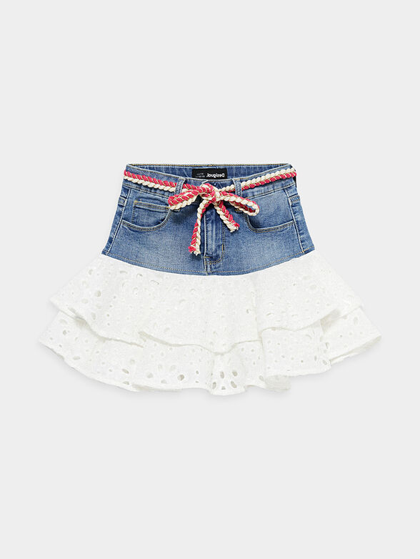 FRAN denim skirt with flounce - 1