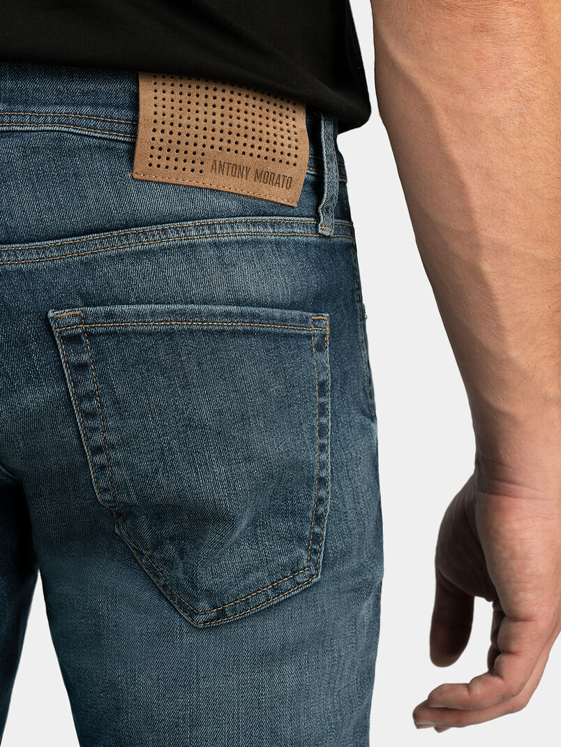 Cotton jeans with washed effect - 3