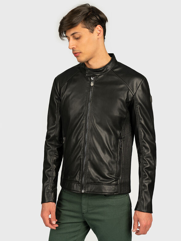 Faux leather biker jacket - 1