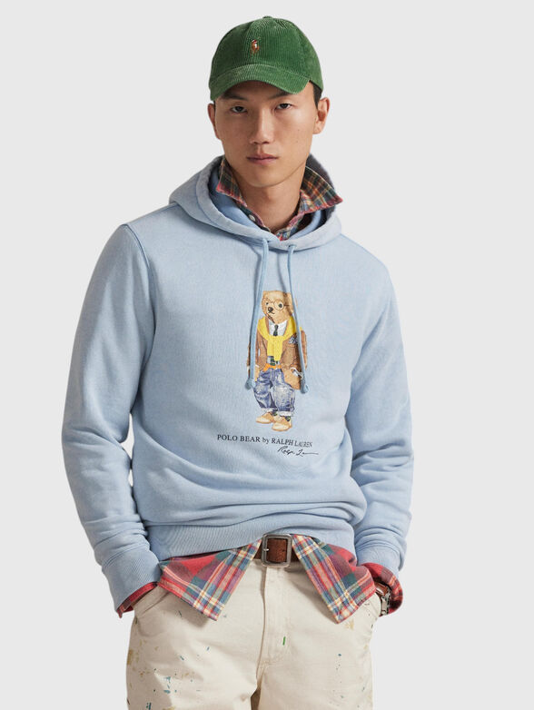 Hooded sweatshirt with Polo Bear print - 1
