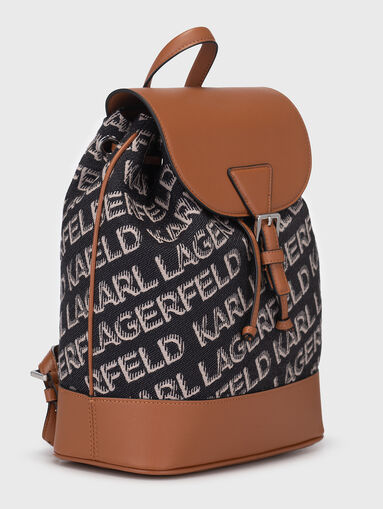 K/ESSENTIAL backpack with monogram logo print - 4