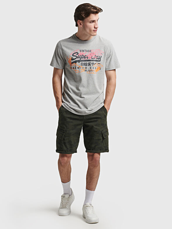 T-shirt with a contrasting logo print - 2