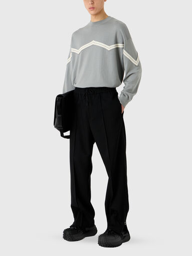 Beige wool blend pants - 5