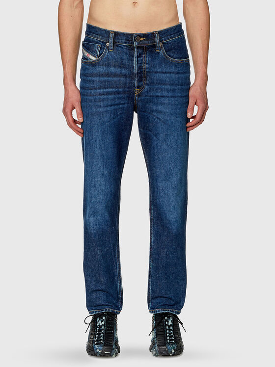 Dark blue jeans with washed effect - 1