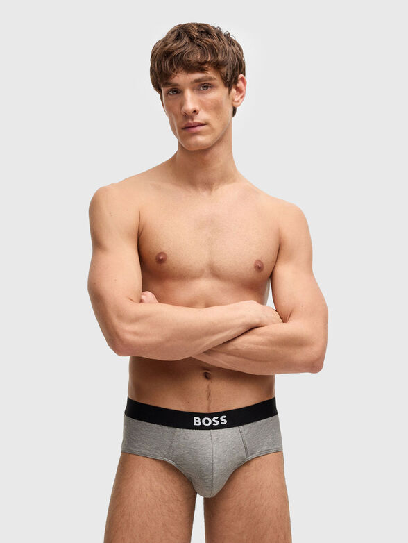 Set of three pairs of briefs with logo - 2