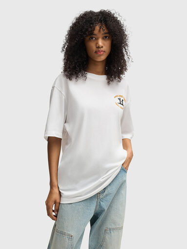Unisex T-shirt with oval neckline and print - 4