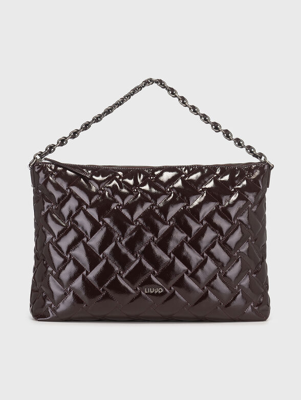 Quilted hobo bag in black - 1