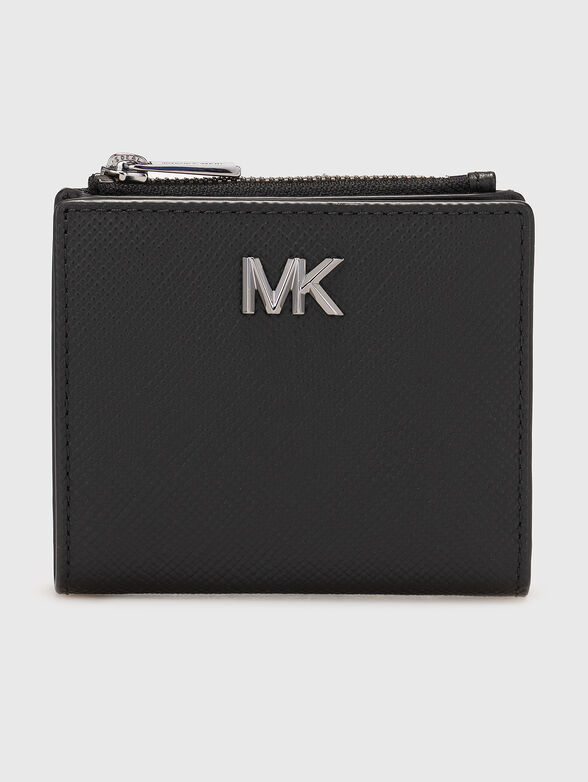 Leather wallet with logo detail - 1