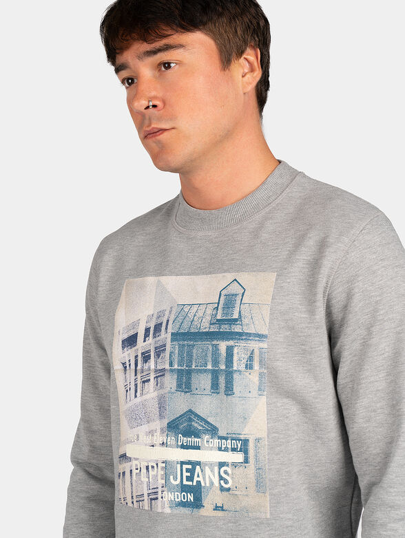 PERCIVAL blue sweatshirt with photo print - 4