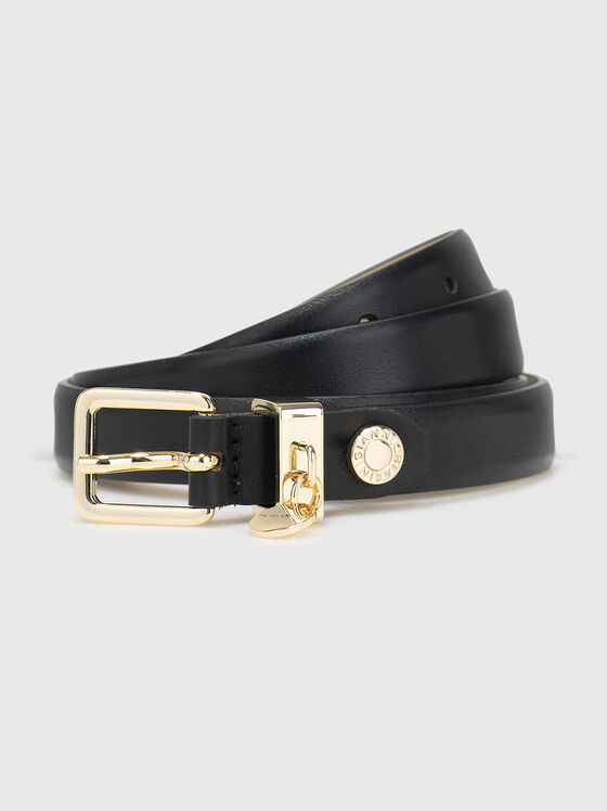 Beige leather belt - 1