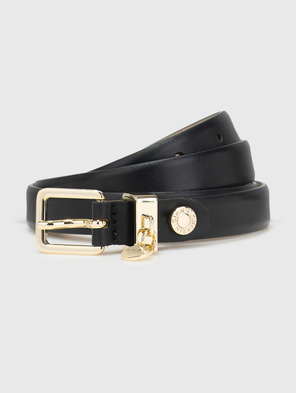Beige leather belt - 1