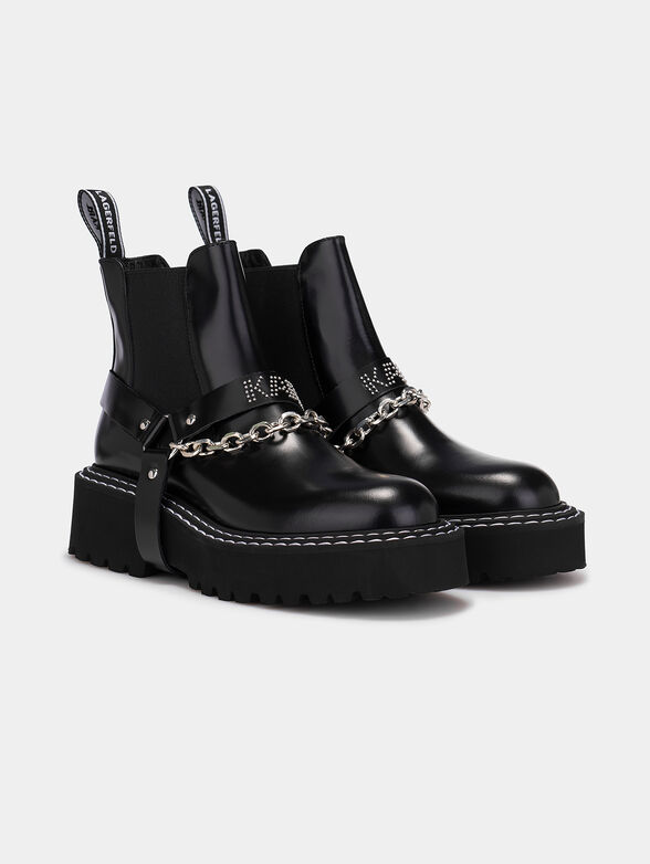  PATROL ankle boots with accent chain - 2