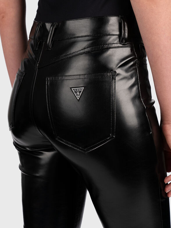 Black pants from faux leather - 3