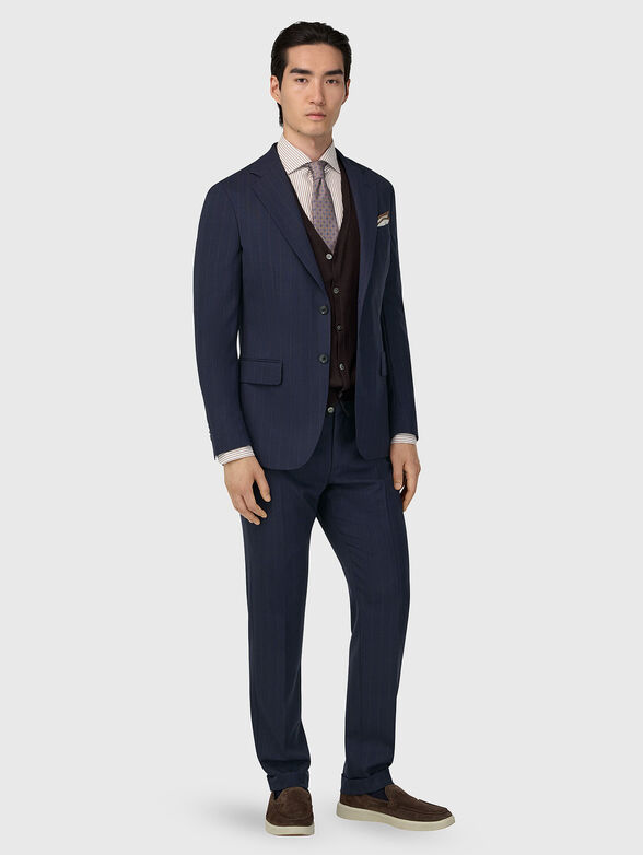 Wool suit in dark blue - 1