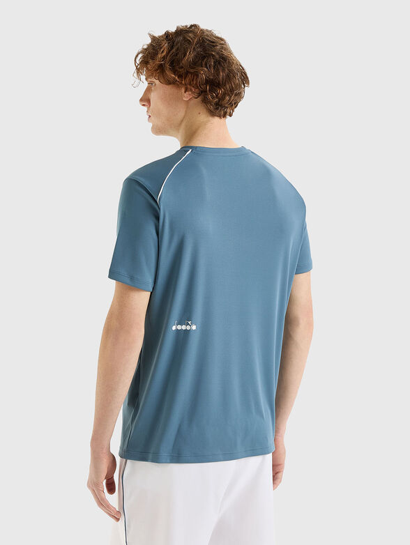 Blue T-shirt with contrasting elements - 2