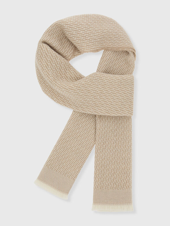 Jacquard wool scarf - 1