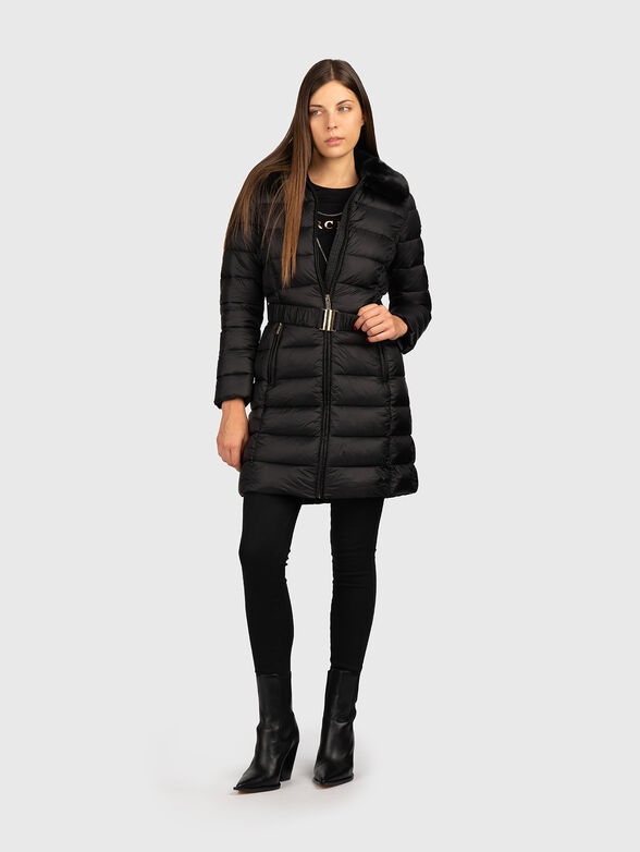 Quilted jacket with belt - 2