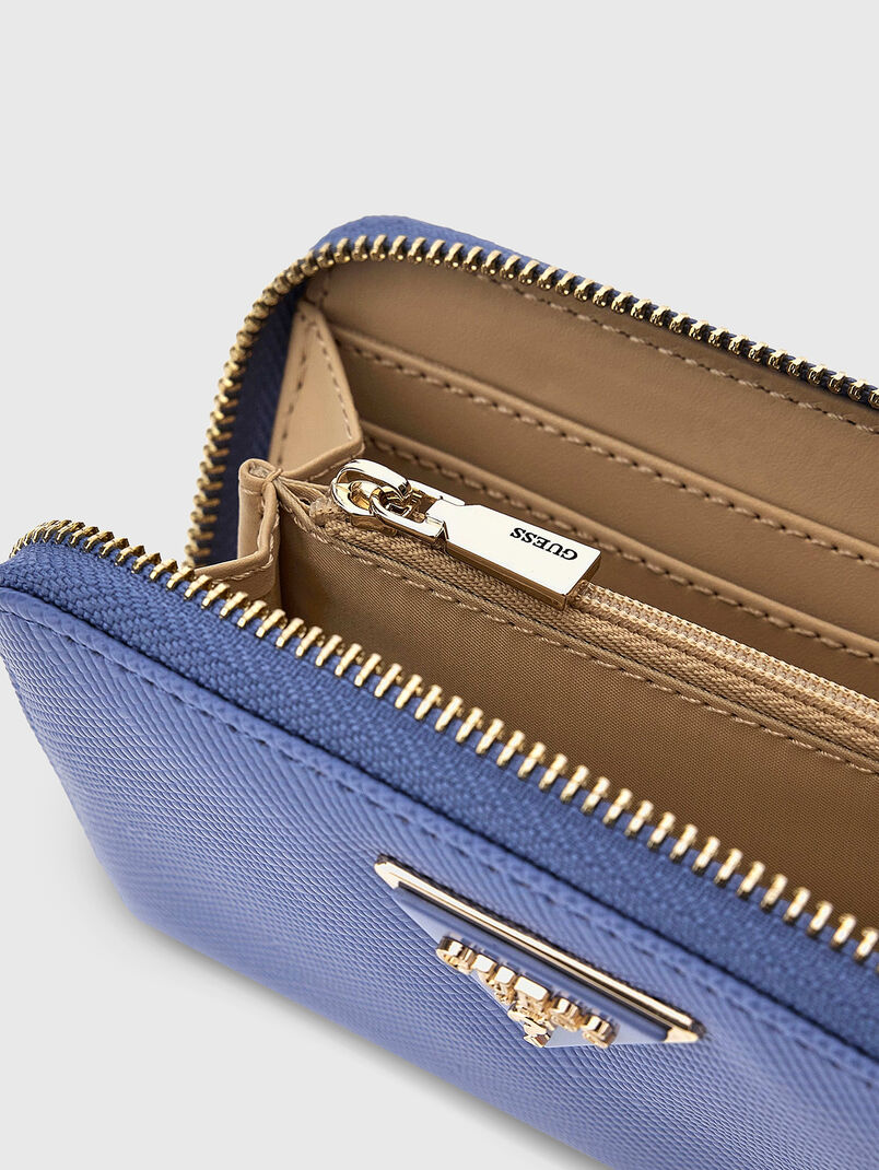 LAUREL beige  wallet with triangular logo accent - 3