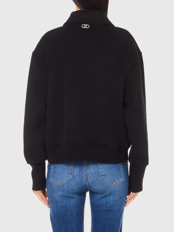 Black short coat with zipper - 2