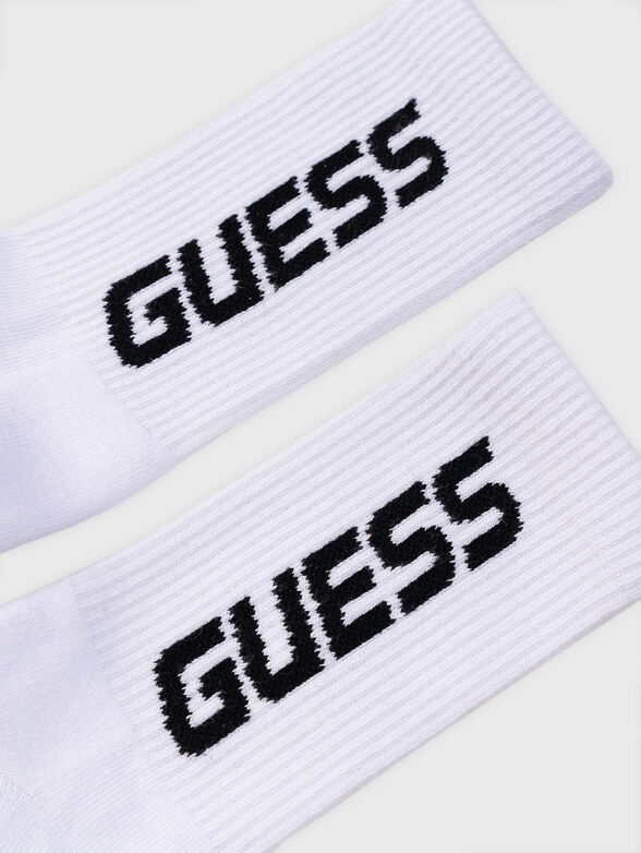 Socks with logo accent in black - 2