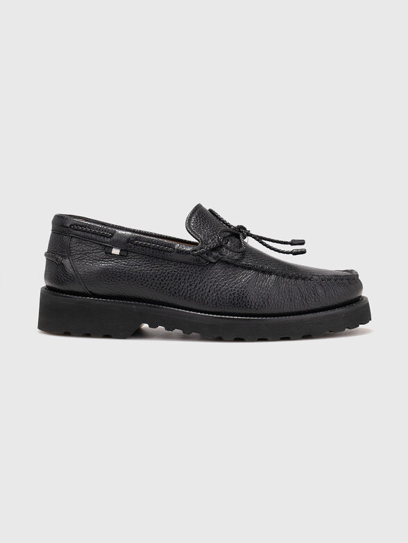 Black leather shoes - 1