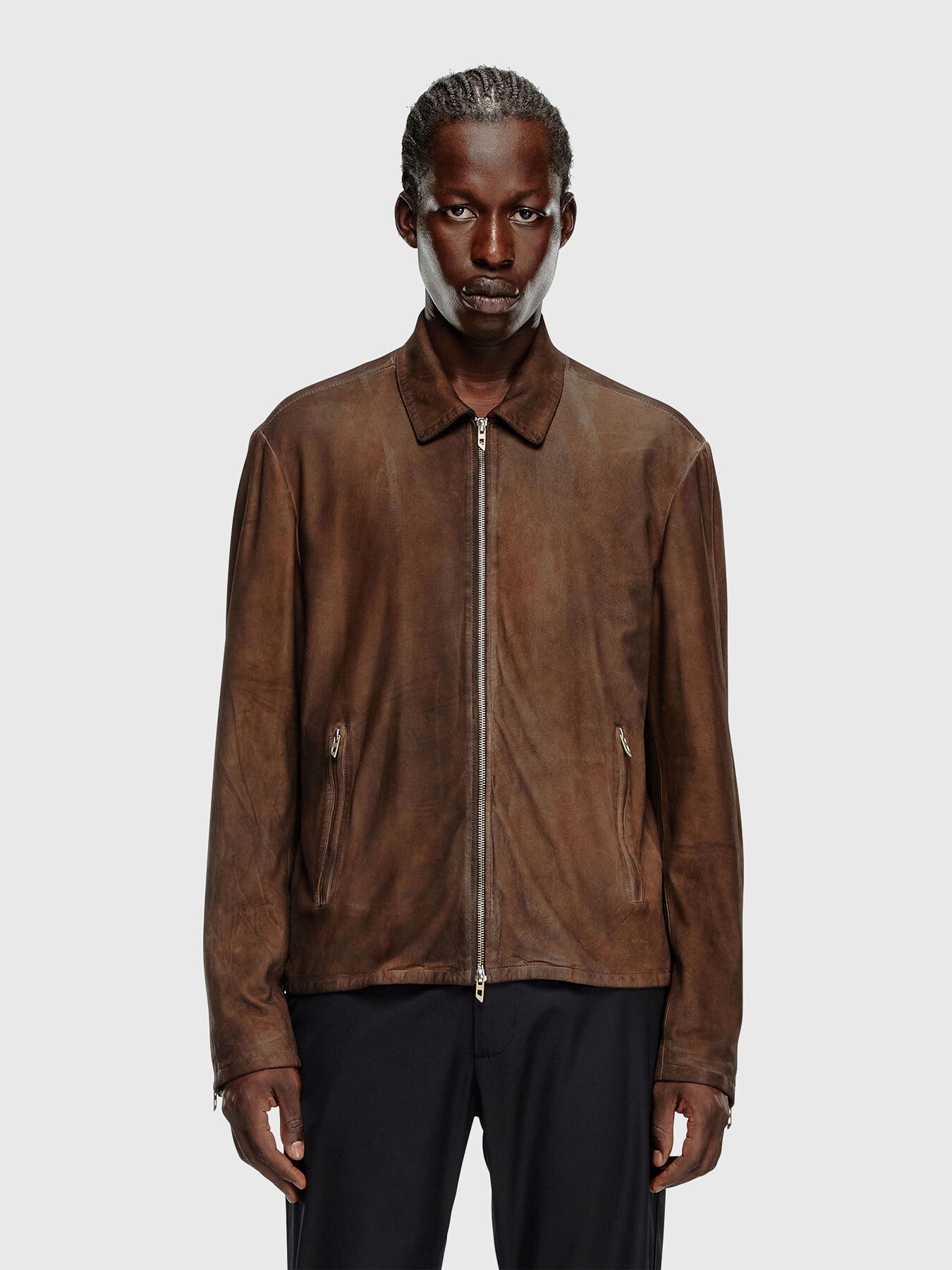 Diesel lambskin leather jacket discount
