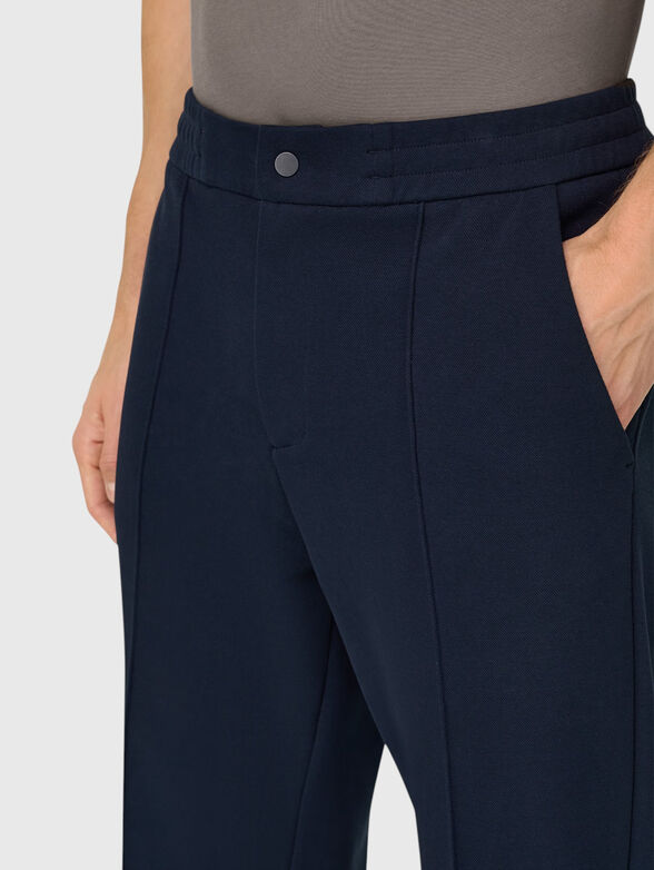 Slim fit cotton blend trousers - 3