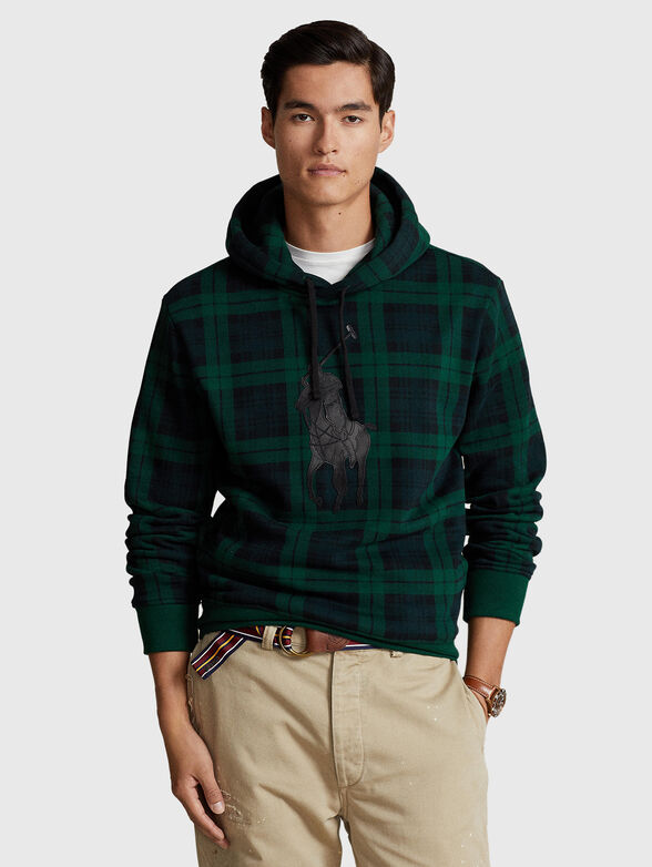 Sweatshirt with checked print - 1