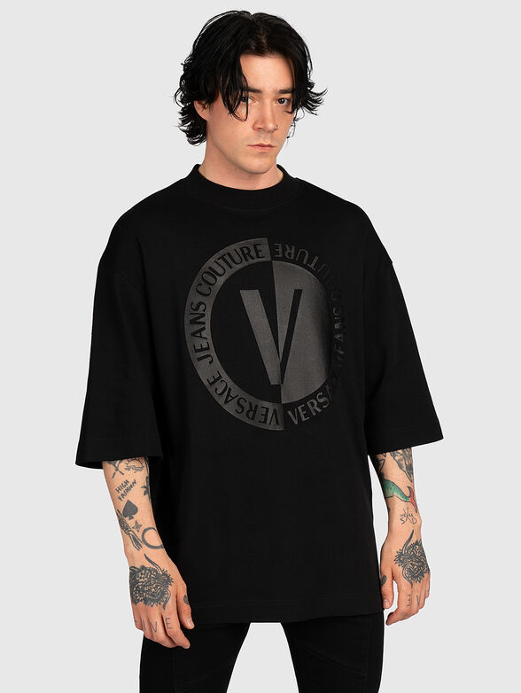 Oversized T-shirt with logo print - 1