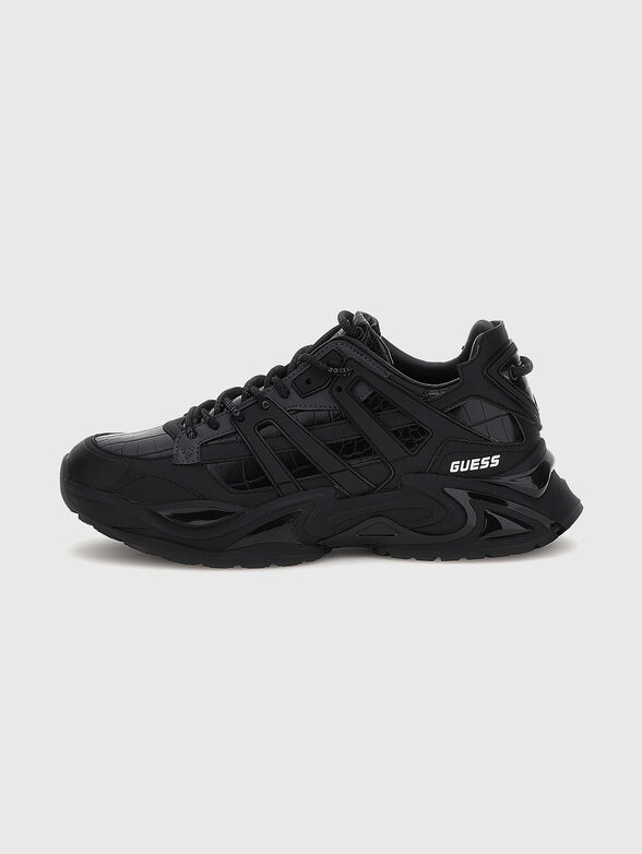 BELLUNO black sneakers with logo - 0