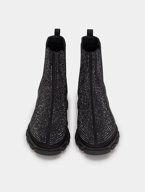 RIDLEY ankle boots with applique rhinestones - 6