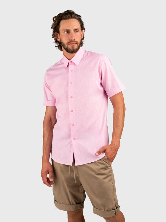 MODERN FIT short sleeve shirt in pink - 1