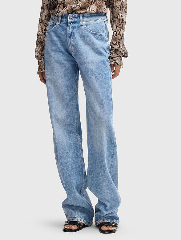 High waisted straight fit jeans - 1