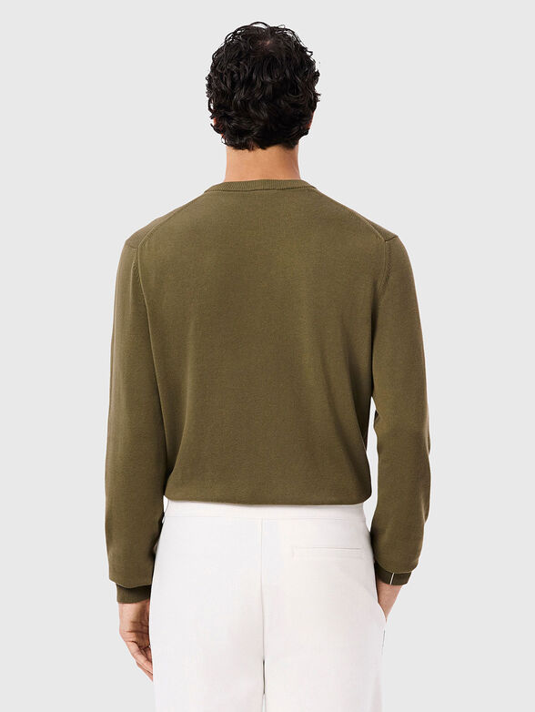 Crew neck cotton sweater - 2