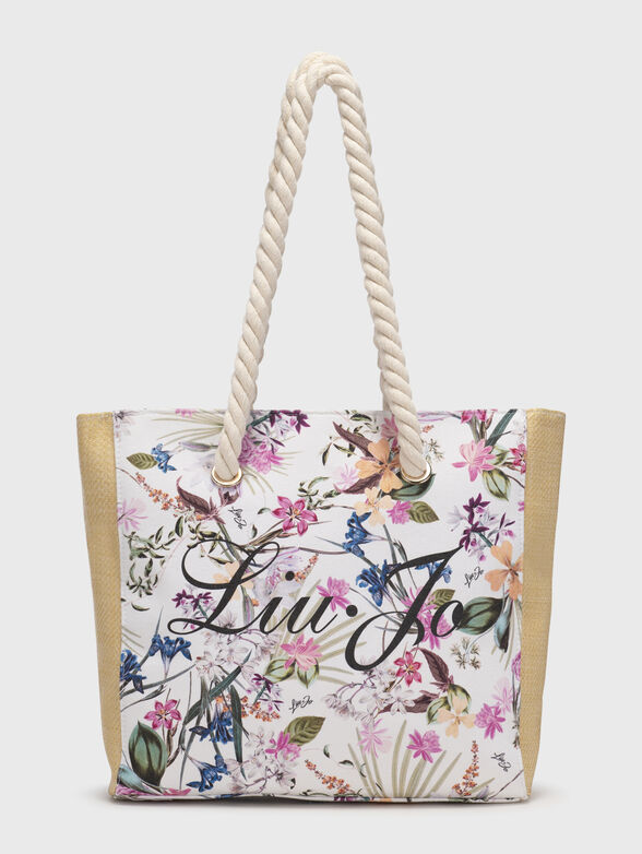 Beach bag with floral print - 1