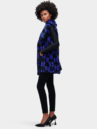 Eko fur vest with monogram print - 4