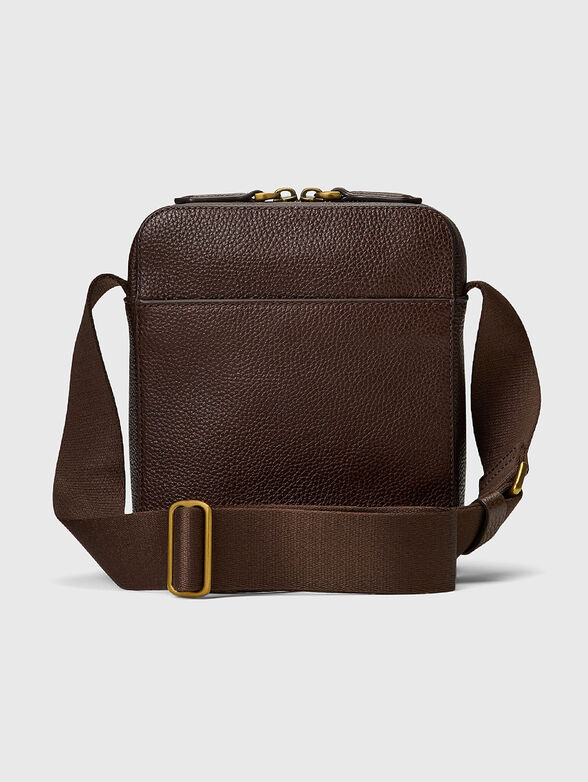 Leather crossbody bag with logo - 4